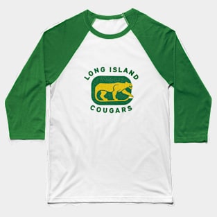 Retro Long Island Cougars Hockey 1973 Baseball T-Shirt